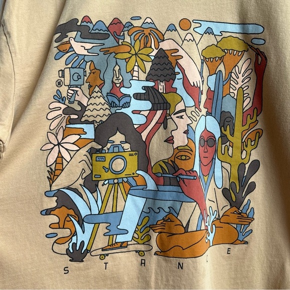 Stance | The Crew Tee- Graphic Yellow T-Shirt - Picture 3 of 9